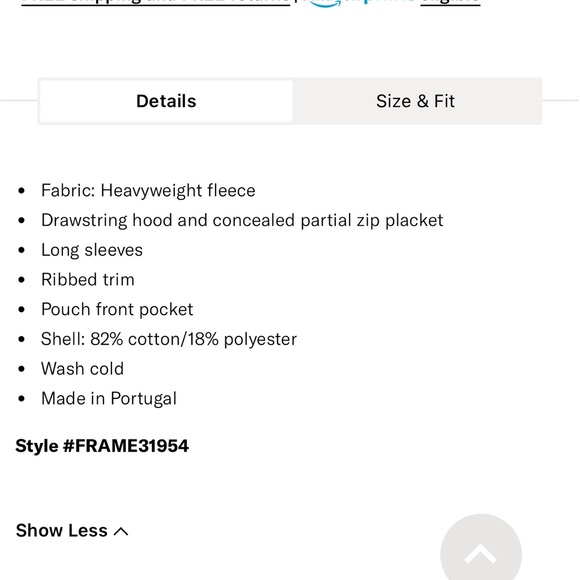 FRAME
Surplus Half Zip Hoodie in green size medium NWT - Picture 12 of 12